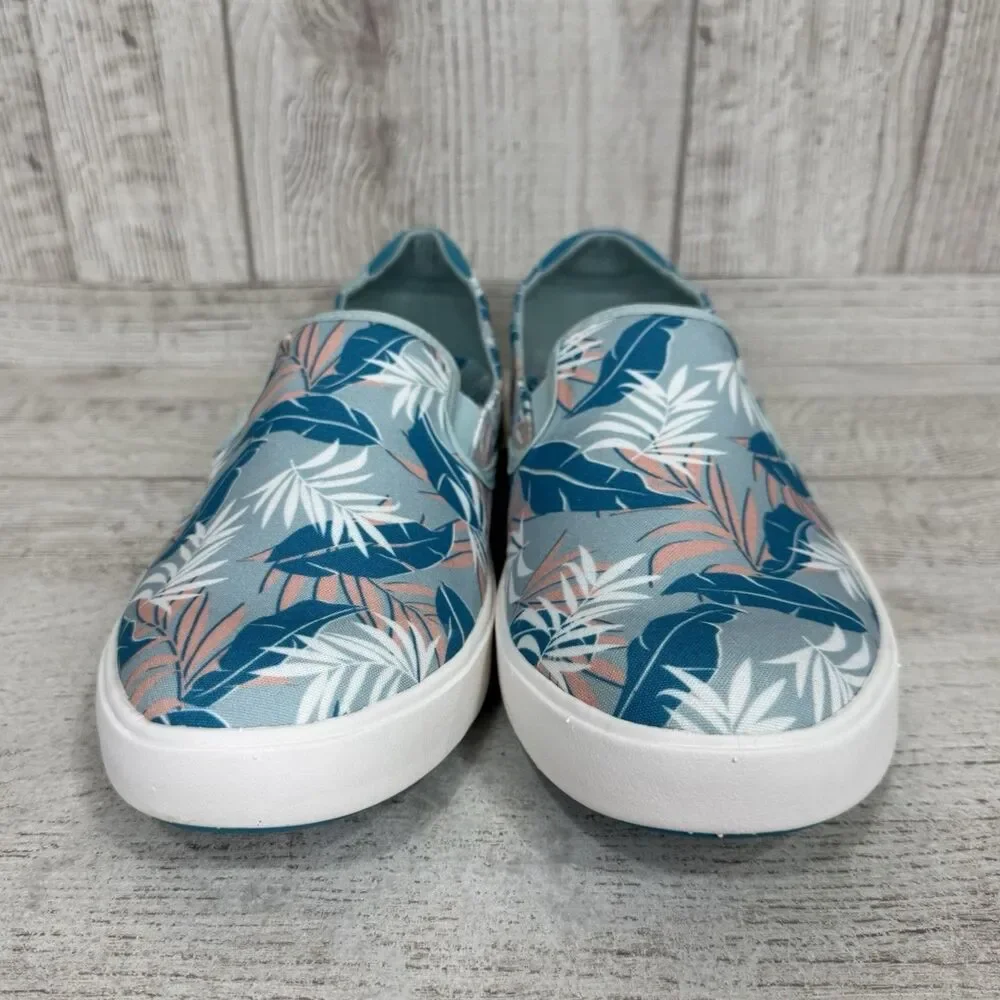 OLUKAI Lae'ahi Pa'i Slip On Shoes Swell/Aloha Men’s Size 10.5 Blue White Tropic